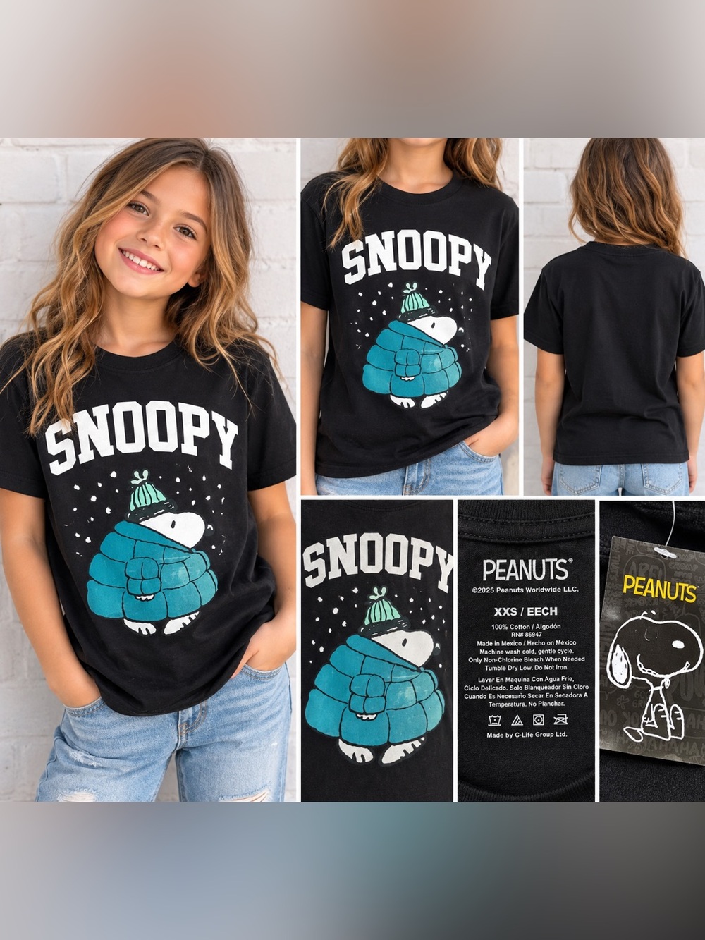 Adorable PEANUTS SNOOPY Puffer Graphic T-Shirt. $22 NWT